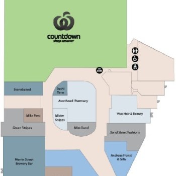 Plan of Avonhead Shopping Mall