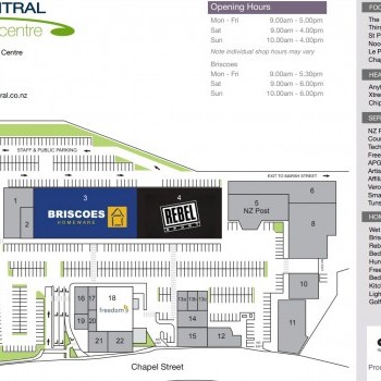 Plan of Bay Central Shopping Centre